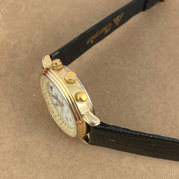 Vintage Peugeot Old Fashion Swiss Quartz Perpetual Calendar Moon Phase Watch - Picture 3 of 9